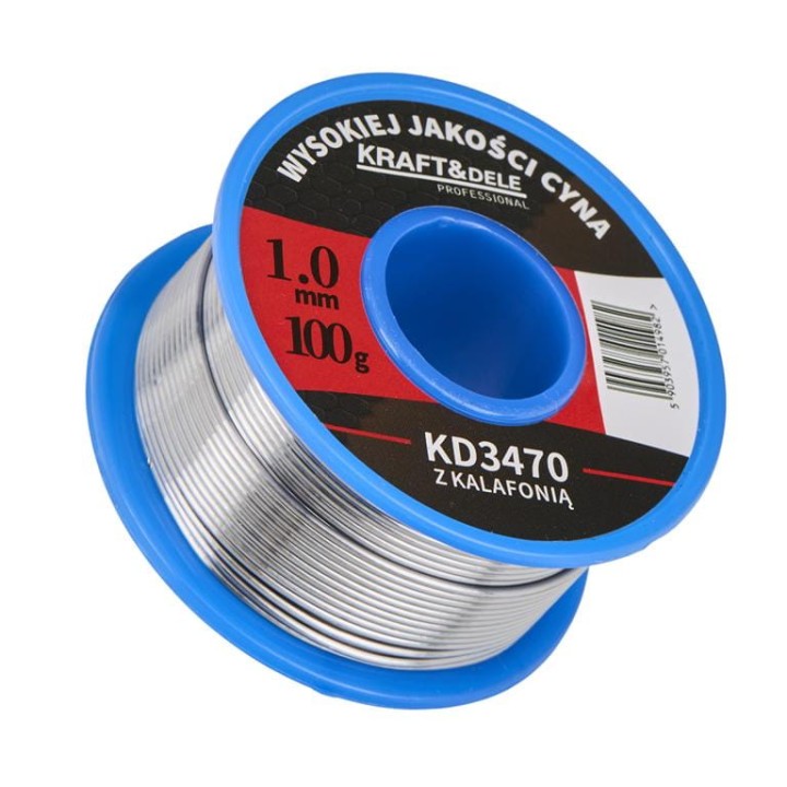 CYNA Z KALOFONIĄ KALAFONIĄ 1MM 100G do lutowania