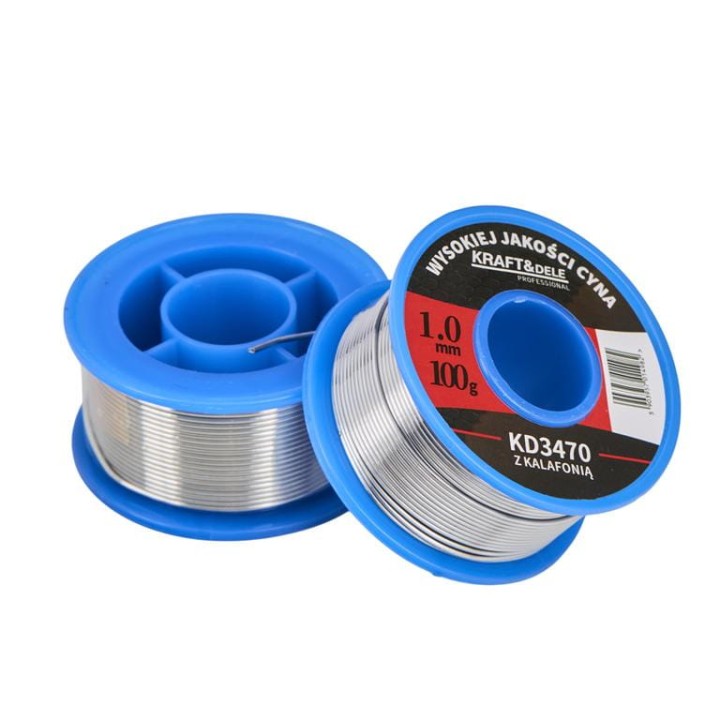 CYNA Z KALOFONIĄ KALAFONIĄ 1MM 100G do lutowania