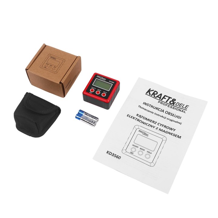 KĄTOMIERZ POZIOMICA CYFROWY ELEKTRONICZNY Z MAGNESEM + etui