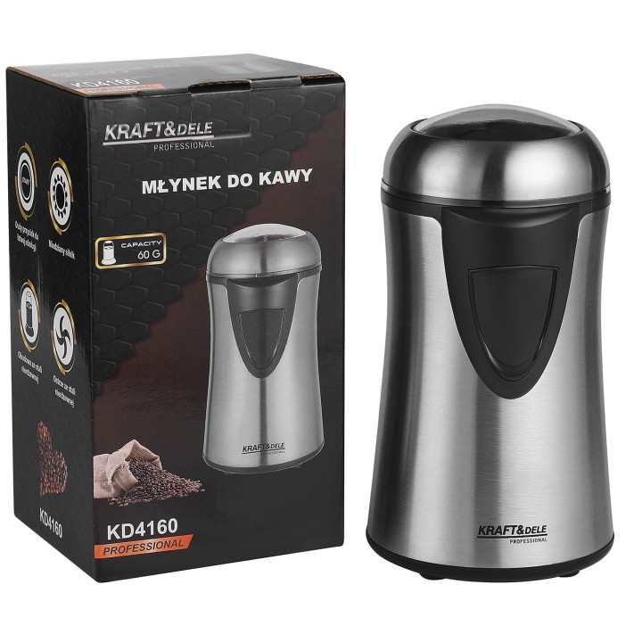 MŁYNEK DO MIELENIA KAWY ZIÓŁ  60G 300W