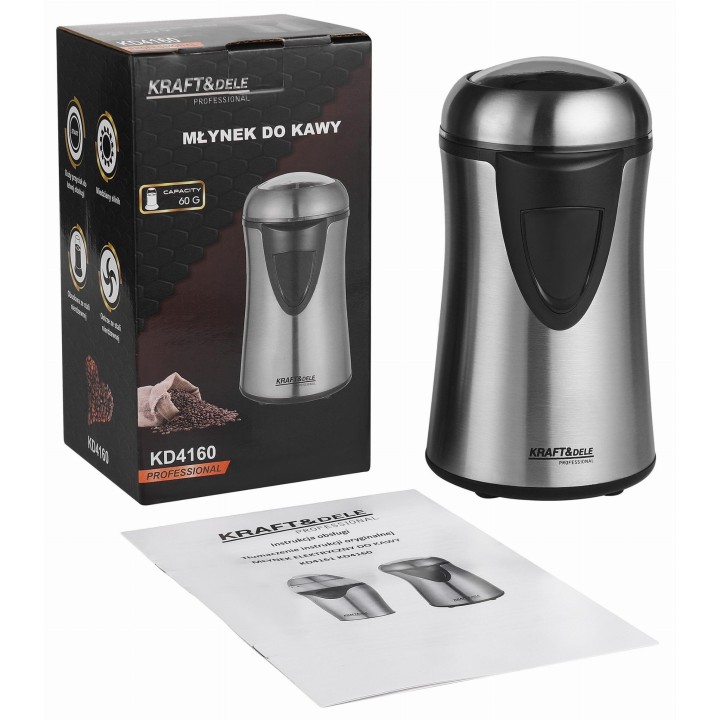 MŁYNEK DO MIELENIA KAWY ZIÓŁ  60G 300W