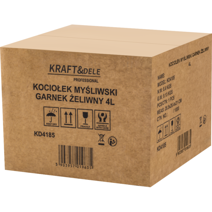 Kociołek myśliwski / Garnek żeliwny 4L na ognisko