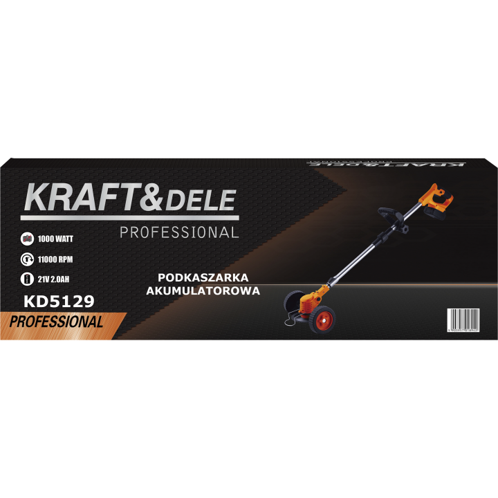 Podkaszarka akumulatorowa 21V 2x aku 2Ah 1000W 11000rpm