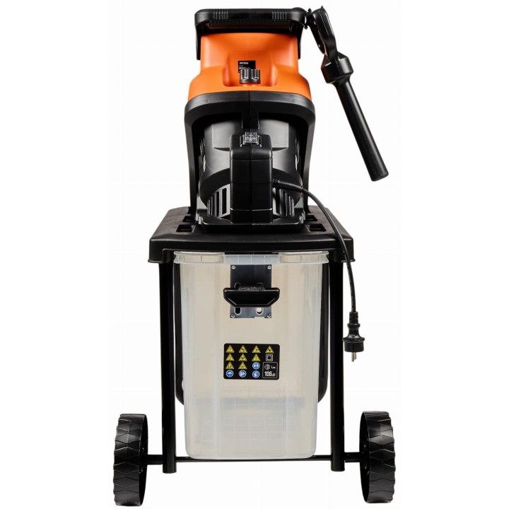 Rozdrabniacz elektryczny do gałęzi z pojemnikiem 3000W 45mm 55l