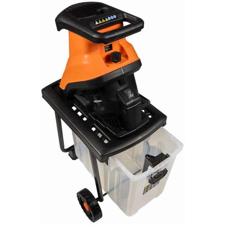 Rozdrabniacz elektryczny do gałęzi z pojemnikiem 3000W 45mm 55l