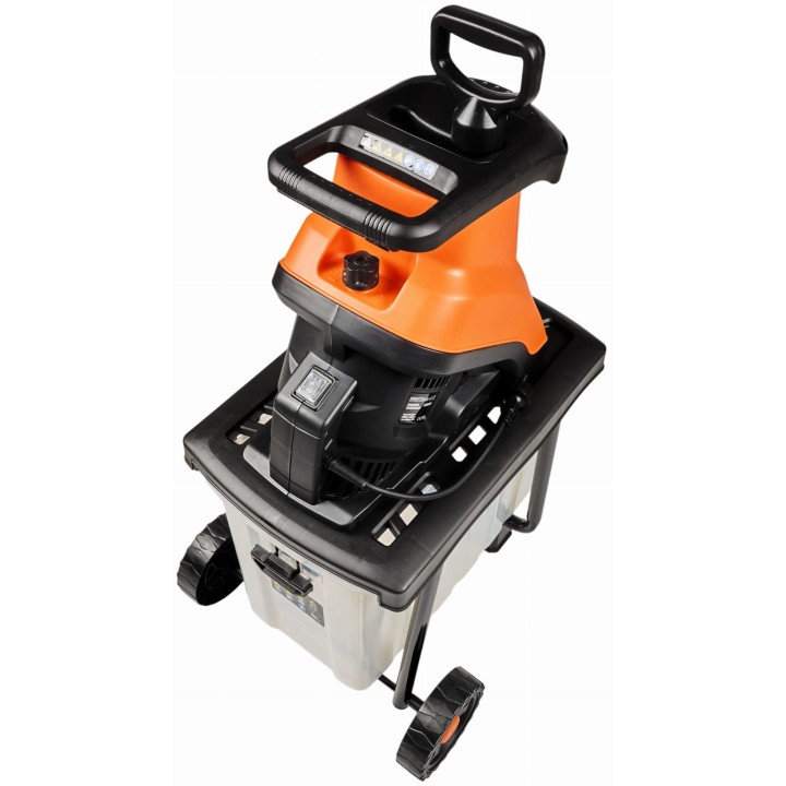 Rozdrabniacz elektryczny do gałęzi z pojemnikiem 3000W 45mm 55l