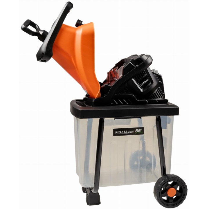 Rozdrabniacz elektryczny do gałęzi z pojemnikiem 3000W 45mm 55l