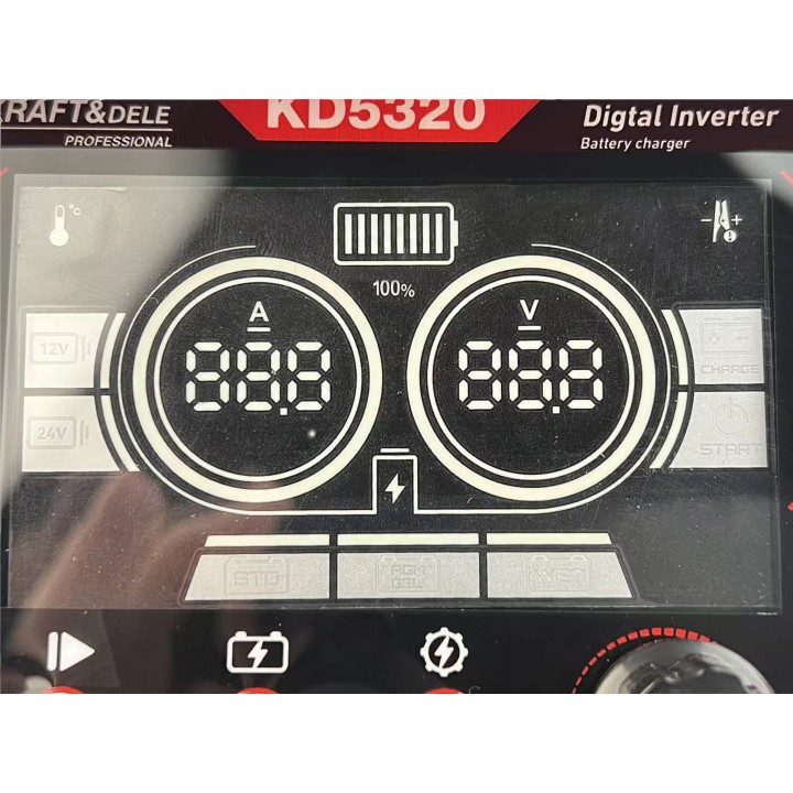 Prostownik z rozruchem 12/24V 50-800Ah 55A rozruch 500A