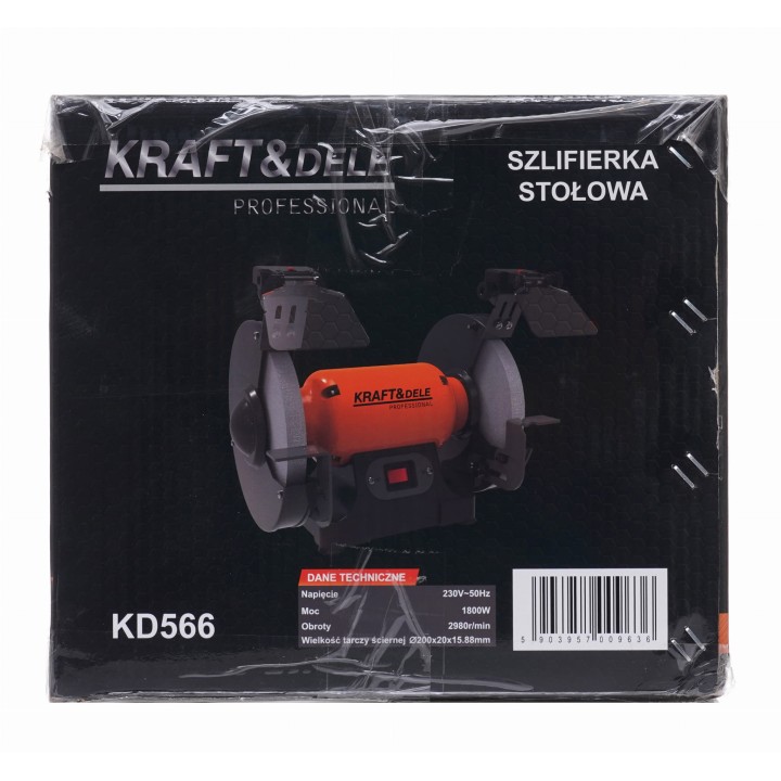 SZLIFIERKA STOŁOWA 1700W 200x20x15,88 2 kamienie