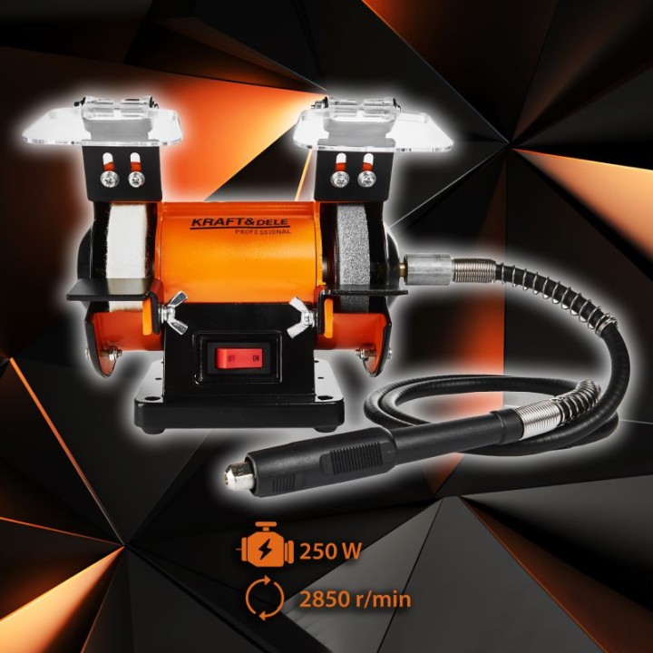 SZLIFIERKA STOŁOWA 250W 75x13mm 75x17 mm + miniszlifierka