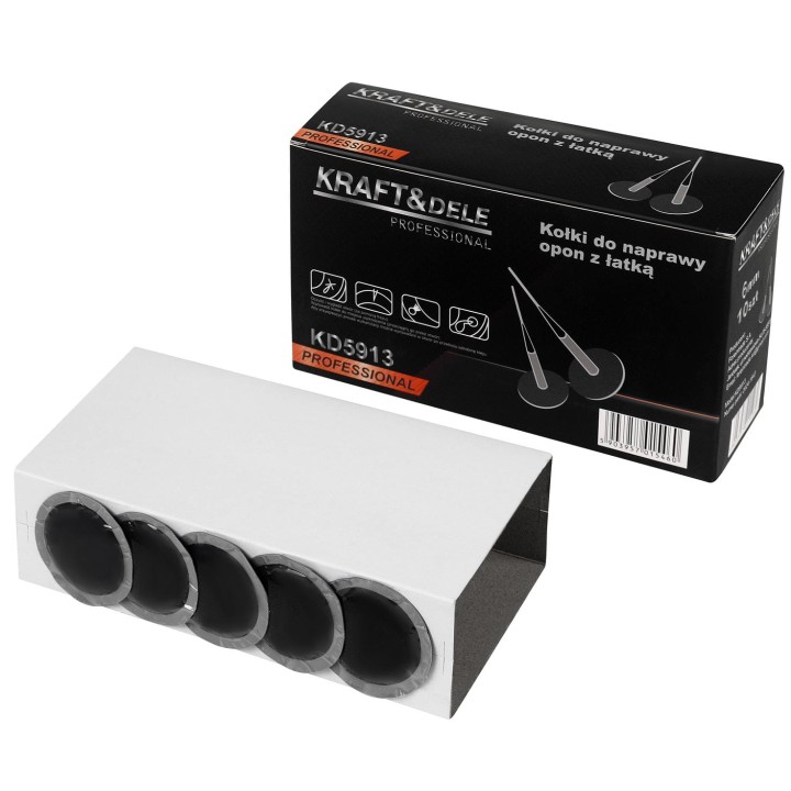 Kołki do naprawy opon z łatką 6mm 10 sztuk
