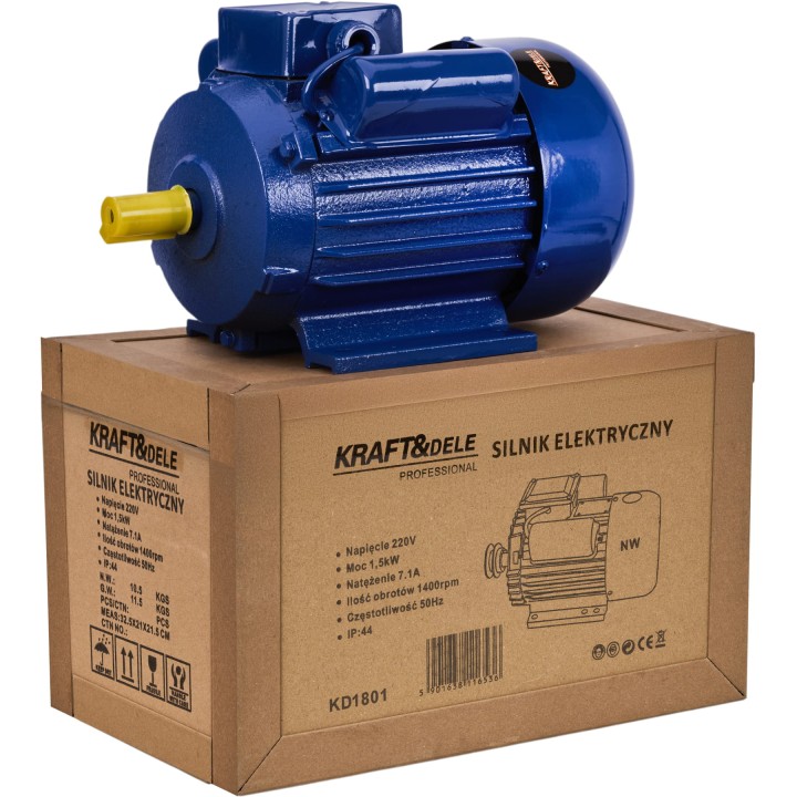 Silnik elektryczny 1,5KW 220V wałek 19mm
