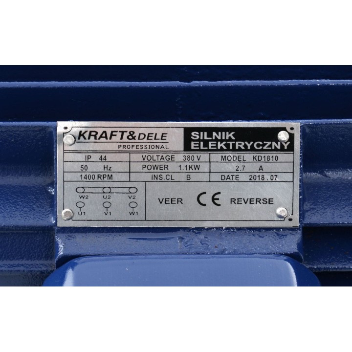 Silnik elektryczny 1,1KW 380V 1400rpm wałek 24mm