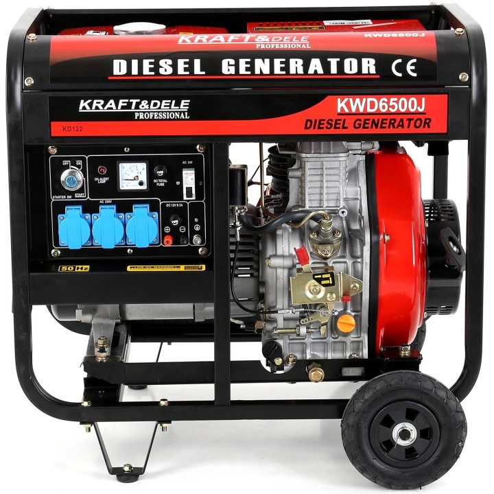 Agregat Diesel jednofazowy generator prądu 6500W 12/230V el. rozruch