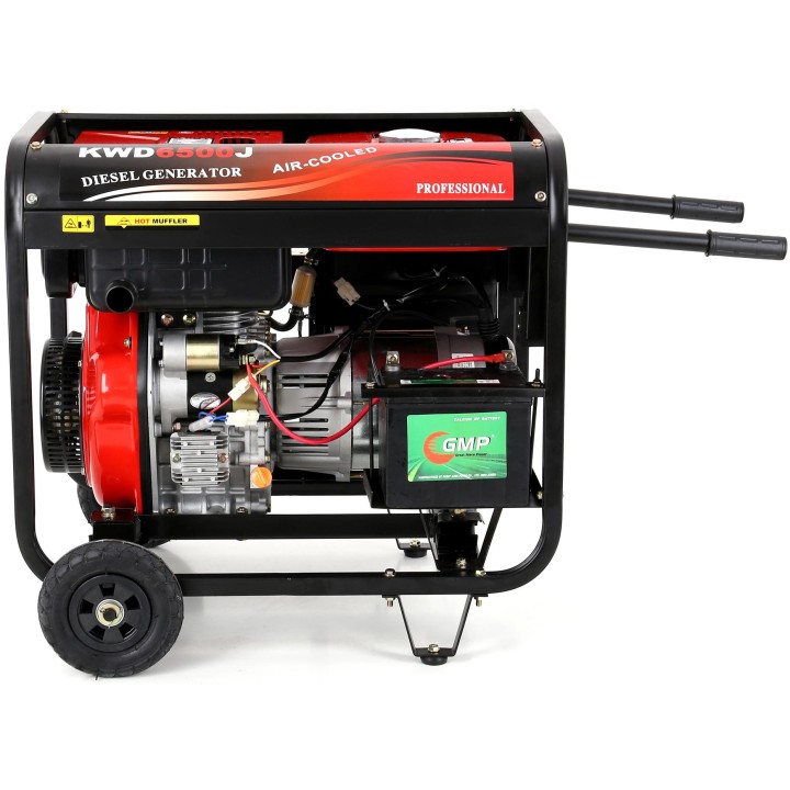Agregat Diesel jednofazowy generator prądu 6500W 12/230V el. rozruch