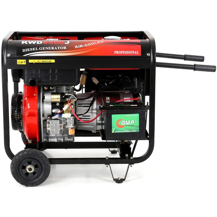 Agregat Diesel jednofazowy generator prądu 6500W 12/230V el. rozruch