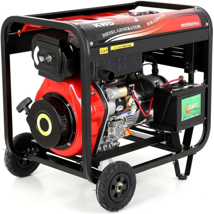 Agregat Diesel jednofazowy generator prądu 6500W 12/230V el. rozruch