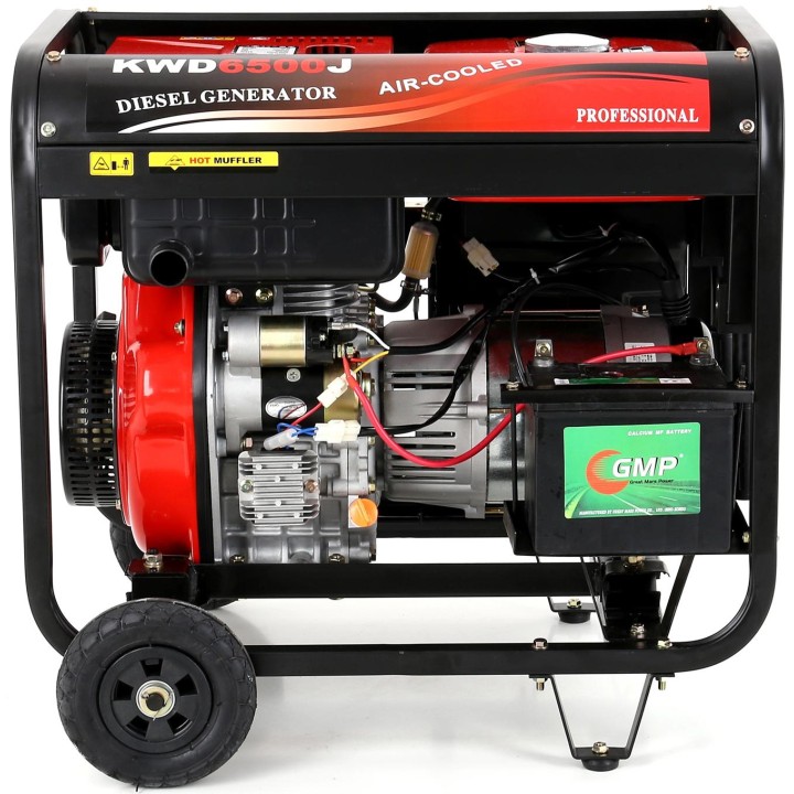 Agregat Diesel jednofazowy generator prądu 6500W 12/230V el. rozruch