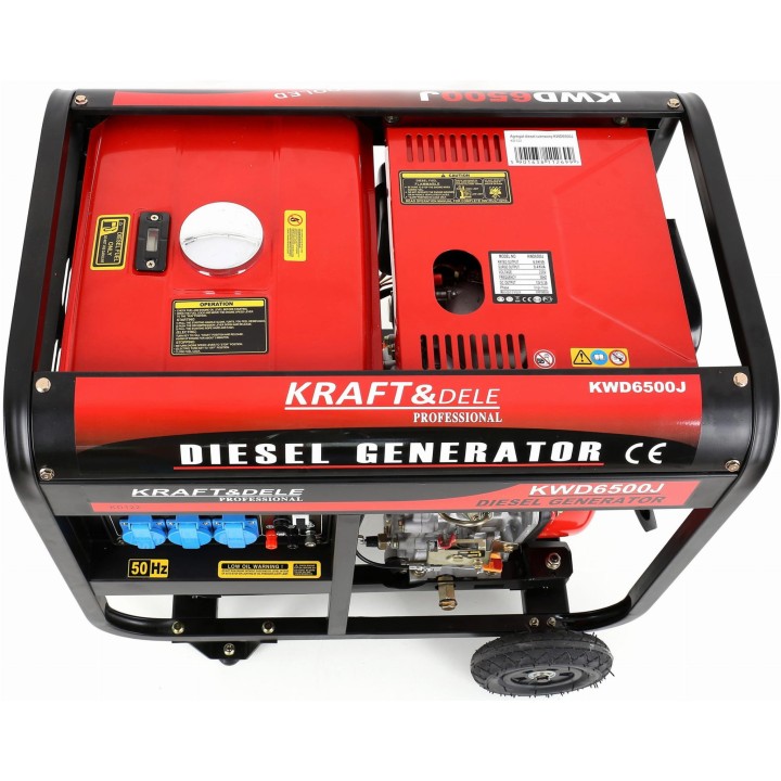 Agregat Diesel jednofazowy generator prądu 6500W 12/230V el. rozruch