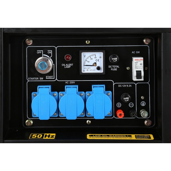 Agregat Diesel jednofazowy generator prądu 6500W 12/230V el. rozruch