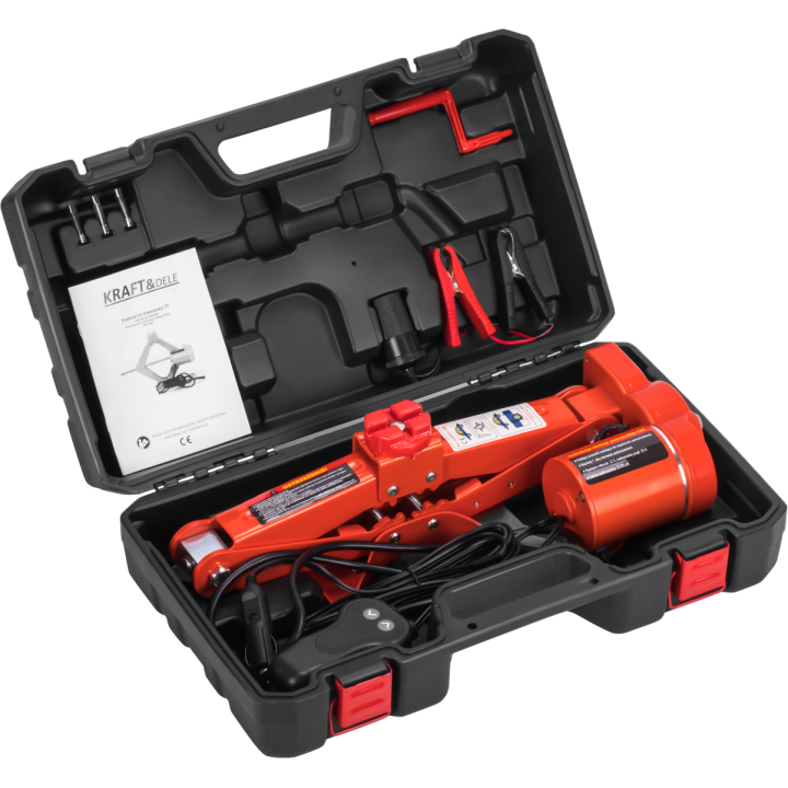 LEWAREK SAMOCHODOWY ELEKTRYCZNY PODNOŚNIK TRAPEZOWY 12V 3T WALIZKA 12-35cm