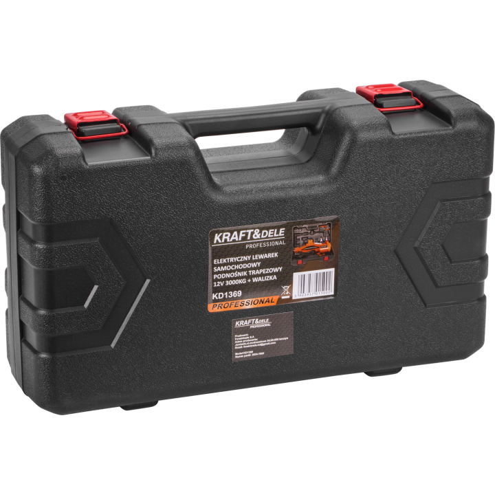 LEWAREK SAMOCHODOWY ELEKTRYCZNY PODNOŚNIK TRAPEZOWY 12V 3T WALIZKA 12-35cm