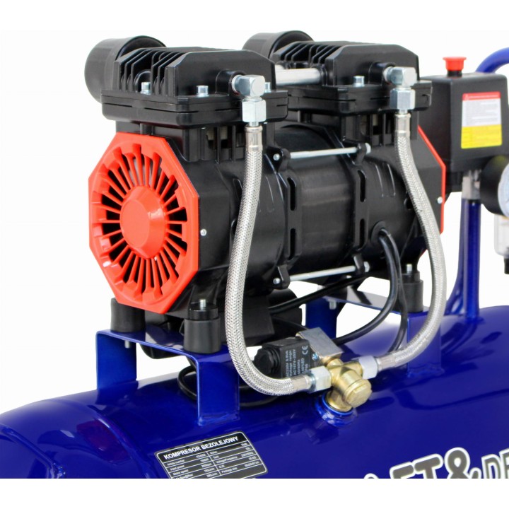 KOMPRESOR BEZOLEJOWY sprężarka powietrza 50L 1500W 290L/min