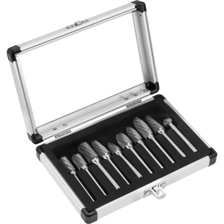 FREZY/PILNIKI TRZPIENIOWE DO METALU 6mm 10szt. + etui