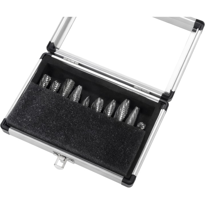 FREZY/PILNIKI TRZPIENIOWE DO METALU 6mm 10szt. + etui