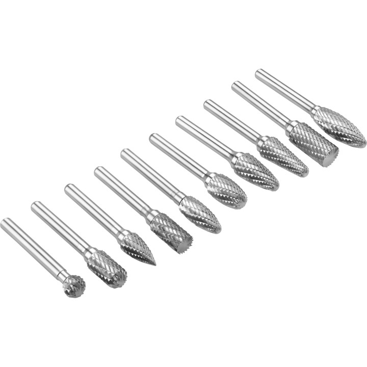 FREZY/PILNIKI TRZPIENIOWE DO METALU 6mm 10szt. + etui