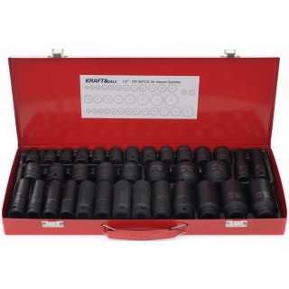 ZESTAW NASADEK UDAROWYCH 1/2" 35el. 8-32mm + walizka