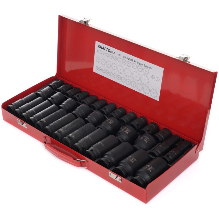 ZESTAW NASADEK UDAROWYCH 1/2" 35el. 8-32mm + walizka