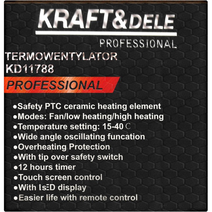 Termowentylator wentylator grzanie nagrzewnica 2000W + pilot