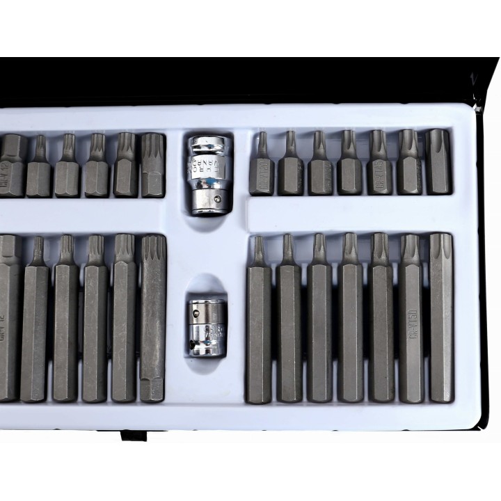 Komplet zestaw Bitów TORX, HEX, SPLINE 40el. + walizka