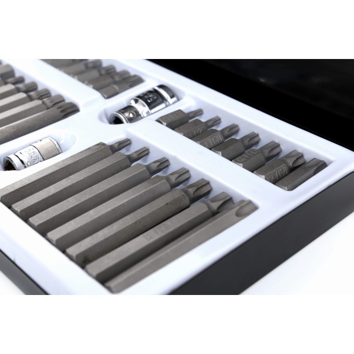 Komplet zestaw Bitów TORX, HEX, SPLINE 40el. + walizka