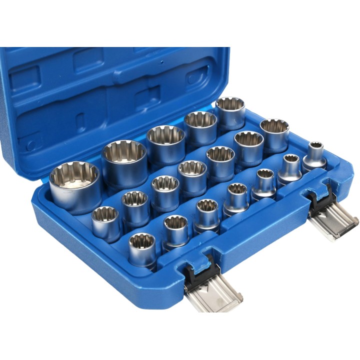 Zestaw nasadek TORX zestaw nasadek 19szt. 1/2"  8-32mm + walizka
