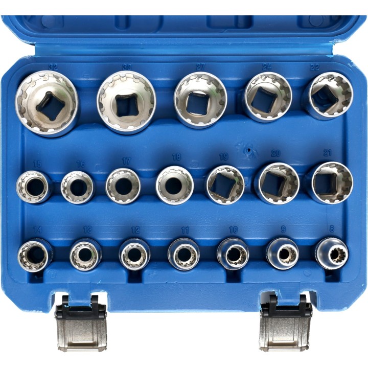 Zestaw nasadek TORX zestaw nasadek 19szt. 1/2"  8-32mm + walizka