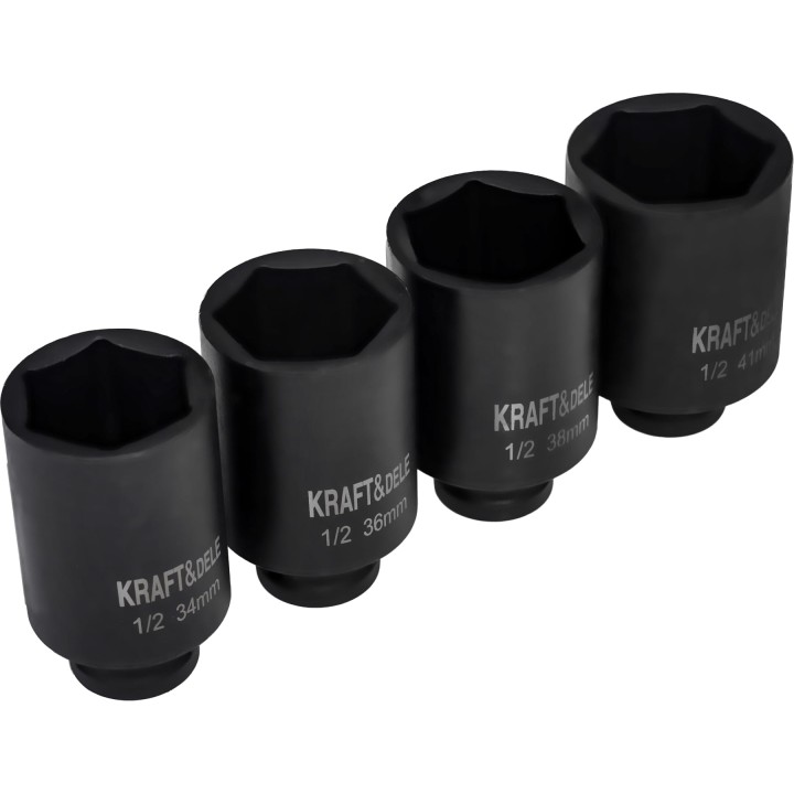 NASADKI UDAROWE 6-KĄTNE 1/2" 4EL. 34-41mm + walizka