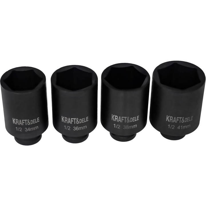 NASADKI UDAROWE 6-KĄTNE 1/2" 4EL. 34-41mm + walizka