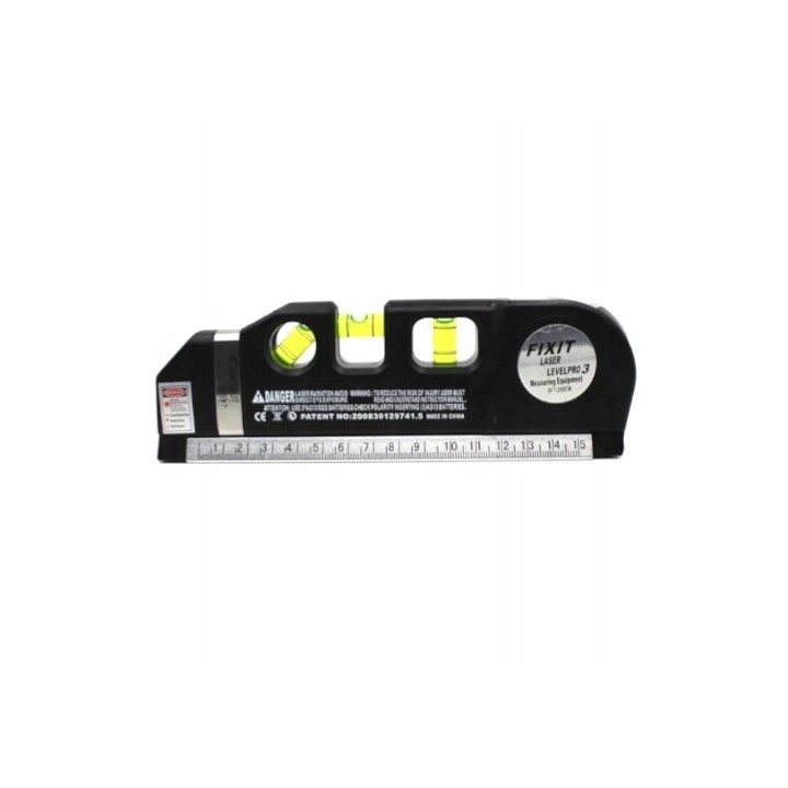 POZIOMICA LASEROWA LED Z MIARĄ 250 cm +BATERIE PRO