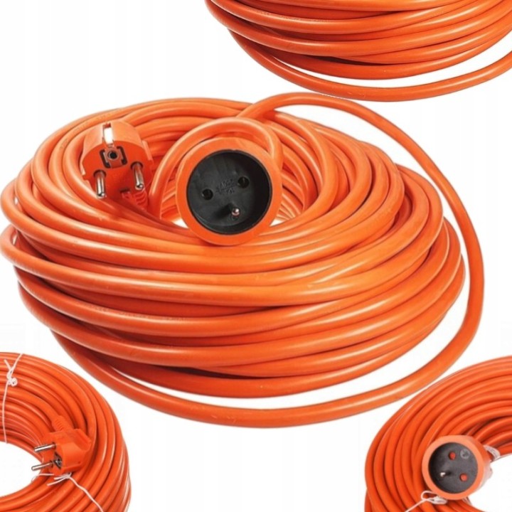 PRZEDŁUŻACZ 10m OGRODOWY 2x0,75mm BUDOWLANY GRUBY