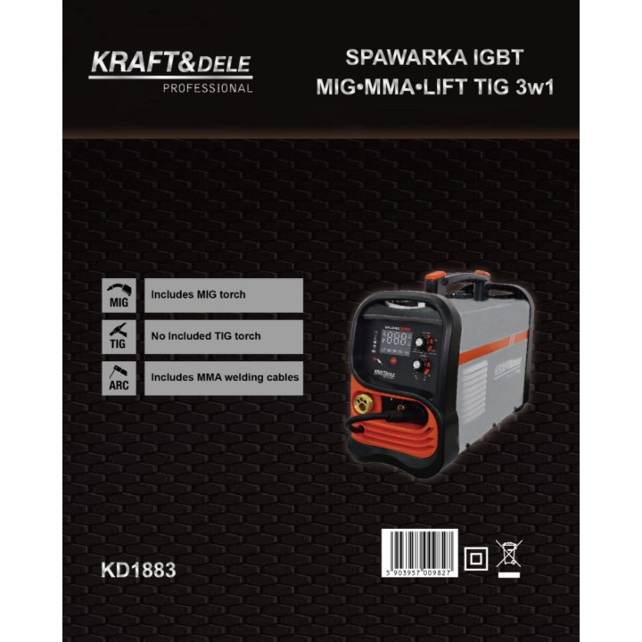 SPAWARKA INWERTEROWA INWERTOROWA FLUX MIG MMA LIFT TIG 250A BEZGAZ ORAZ GAZ