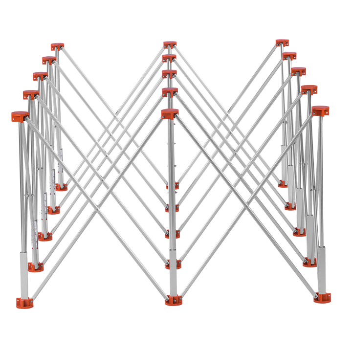 STÓŁ ROBOCZY SKŁADANY 15 NÓG GLAZURNICZY DUŻE FORMATY 221x115 1500kg PAJĄK