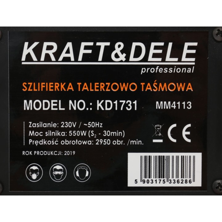 SZLIFIERKA TAŚMOWO TALERZOWA 550W DO DREWNA STOŁOWA