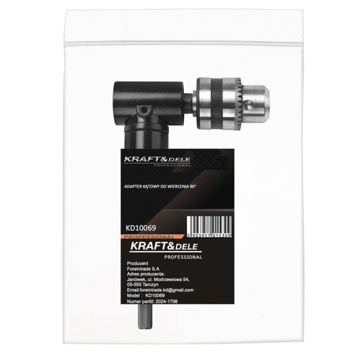 ADAPTER/PRZYSTAWKA KĄTOWA DO WIERCENIA + klucz