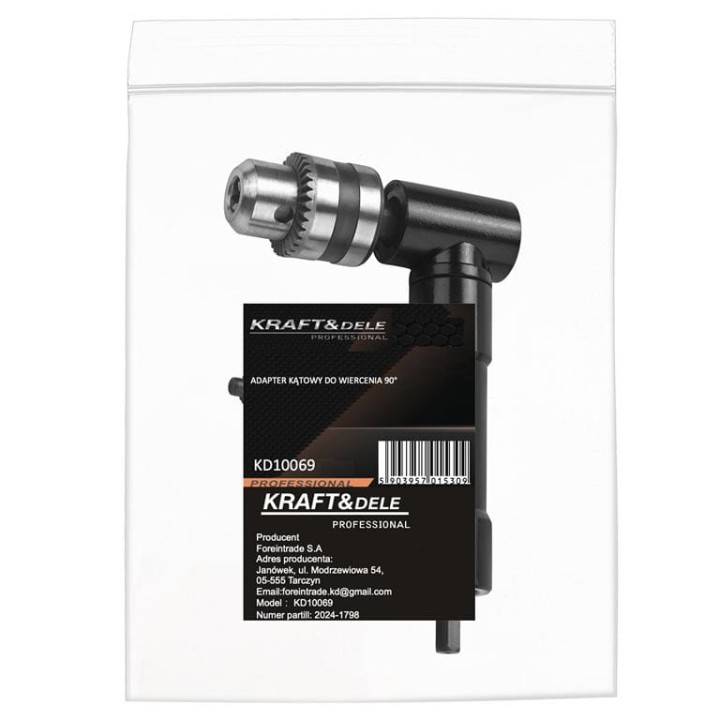 ADAPTER/PRZYSTAWKA KĄTOWA DO WIERCENIA + klucz