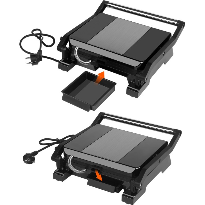 MOCNY GRILL ELEKTRYCZNY 2400W DO KANAPEK PANINI OPIEKACZ TOSTER