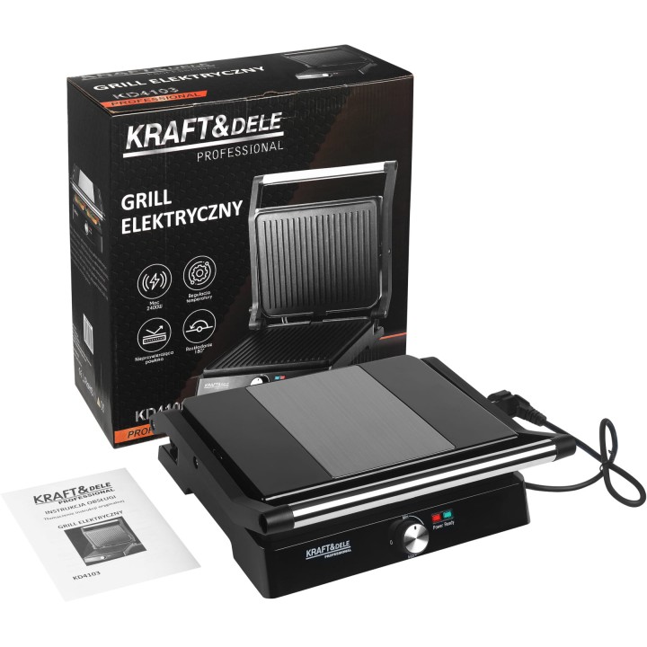 MOCNY GRILL ELEKTRYCZNY 2400W DO KANAPEK PANINI OPIEKACZ TOSTER