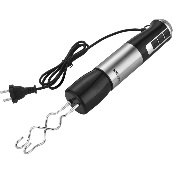MOCNY BLENDER RĘCZNY WIELOFUNKCYJNY MIKSER 1500W SREBRNY BOGATY ZESTAW
