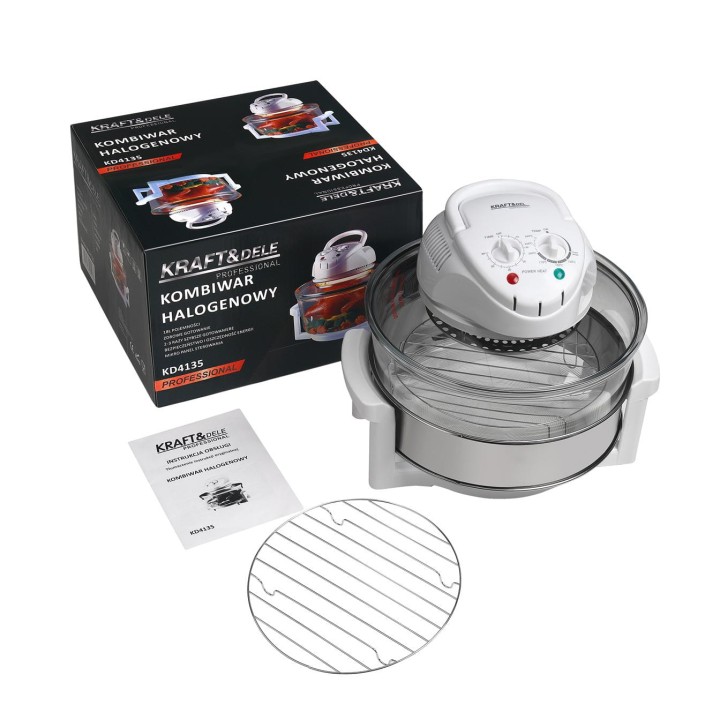 KOMBIWAR PIEC HALOGENOWY MINI PIEKARNIK GARNEK ELEKTRYCZNY 18L 1500W 250°C